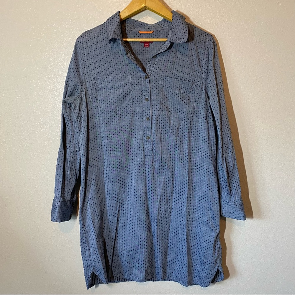 Blue Long Sleeve Dress